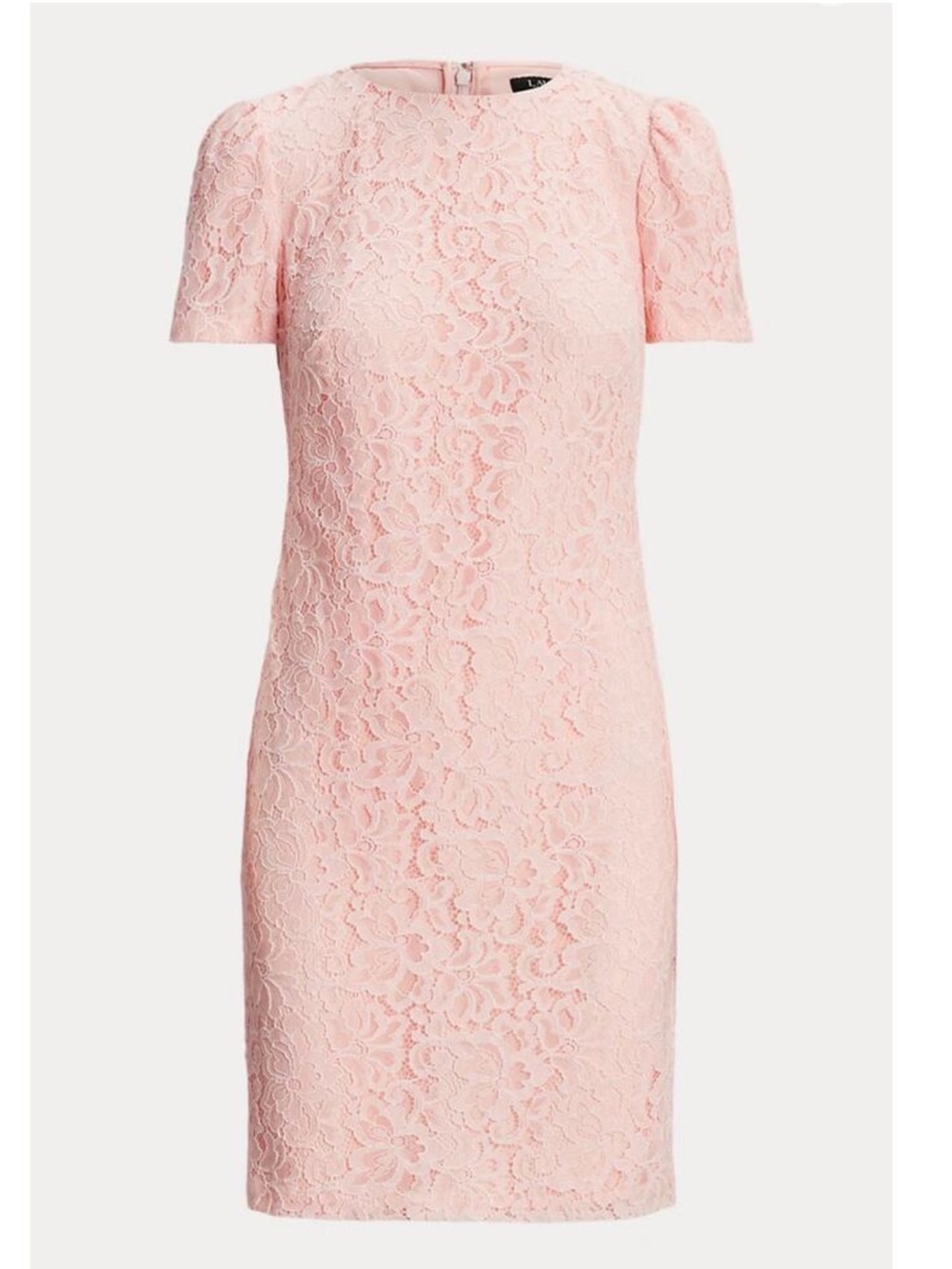 Ralph Lauren “Lauren” Opal Pink Lace Midi Dress. NWT Size 4